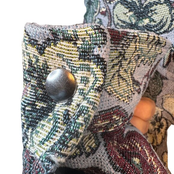 NWT ZARA Medium Blue Floral Tapestry Shacket - Picture 9 of 14